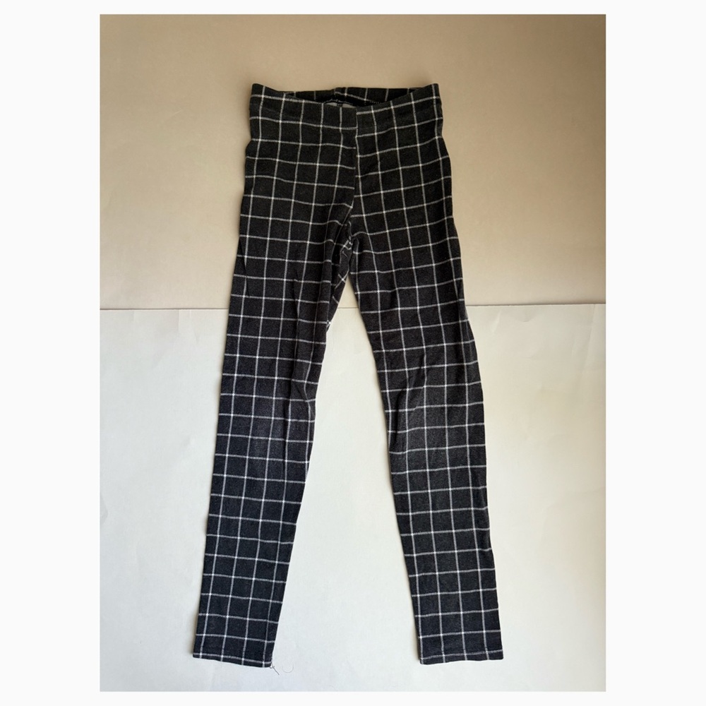 🍭 Old Navy Girls Plaid Leggings - Size Medium (8) (Used)